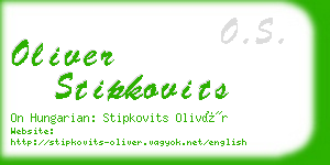 oliver stipkovits business card